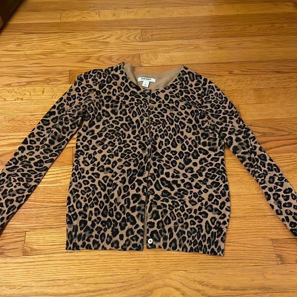 Cheetah old navy Cardigan